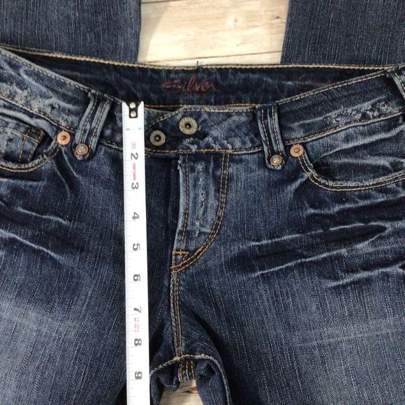 Silver Jeans Dark Wash Flare & Wide Leg Jeans - Picture 4 of 9